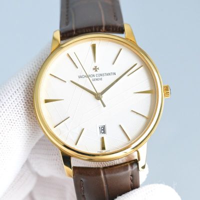 Vacheron Constantin Patrimony 85180 40*9mm 9015 Movement Gold Case Watch